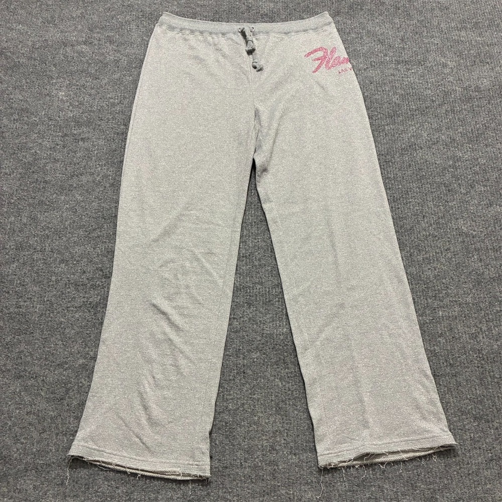 Flamingo Las Vegas Celebrity Corbin Pants Womens Size‎ XL Heather Gray Raw Hem
